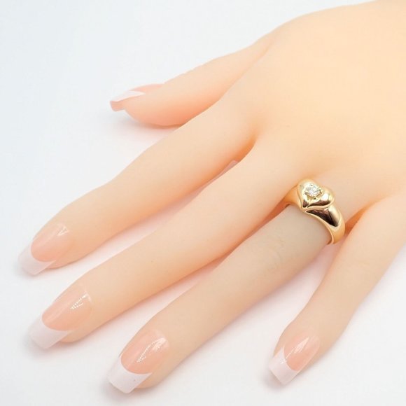 Authentic Van Cleef & Arpels 18k Yellow Gold Diamond Heart Ring - Picture 8 of 9